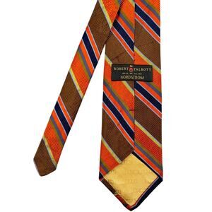Robert Talbott Best of Class Silk Tie Brown Orange Stripe Nordstrom